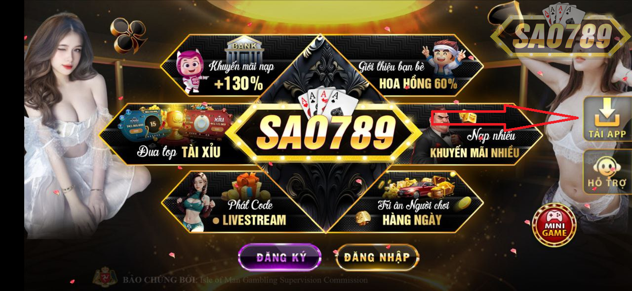 Click chọn vào ô tải app